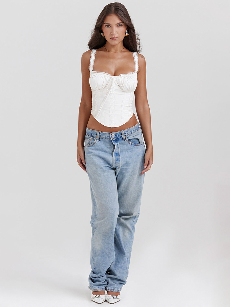 Blusa Corset Modeladora com Ajuste nas Costas