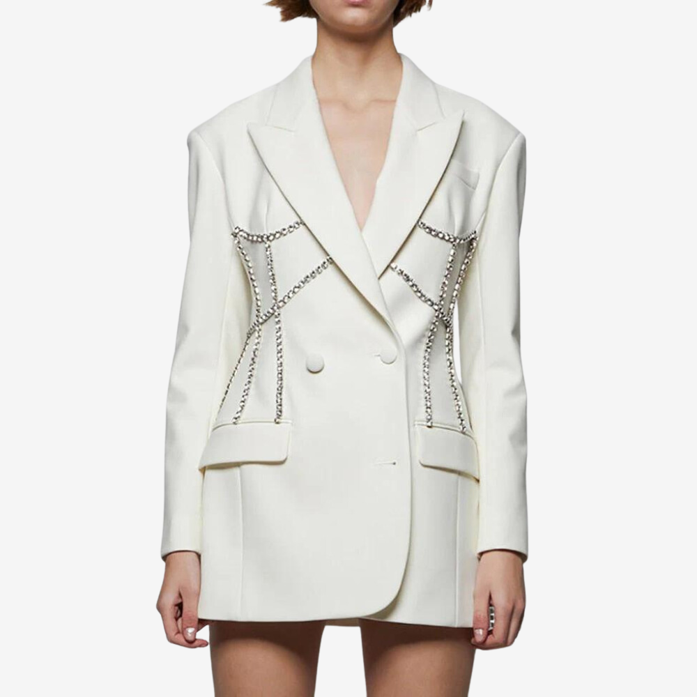 Blazer Feminino em Alfaiataria com Miçangas