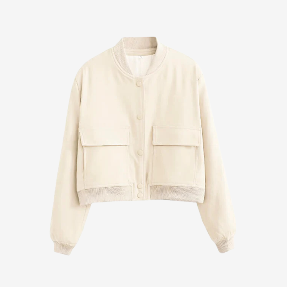 Jaqueta Bomber com Bolsos Grandes