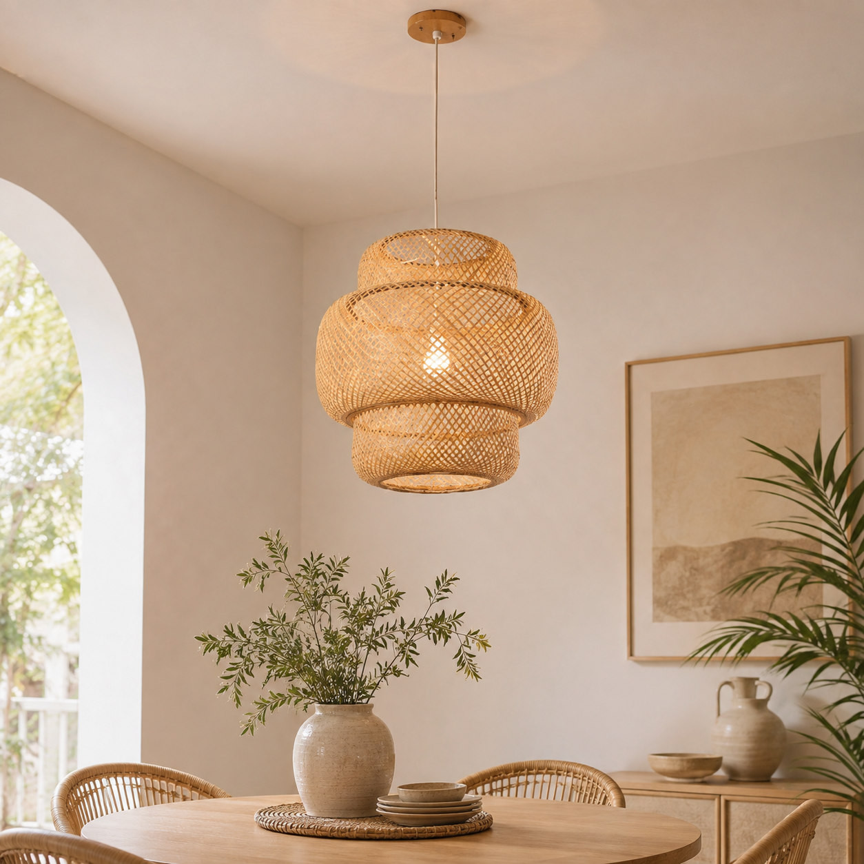 Lustre Pendente de Bambu - Rattan Lux