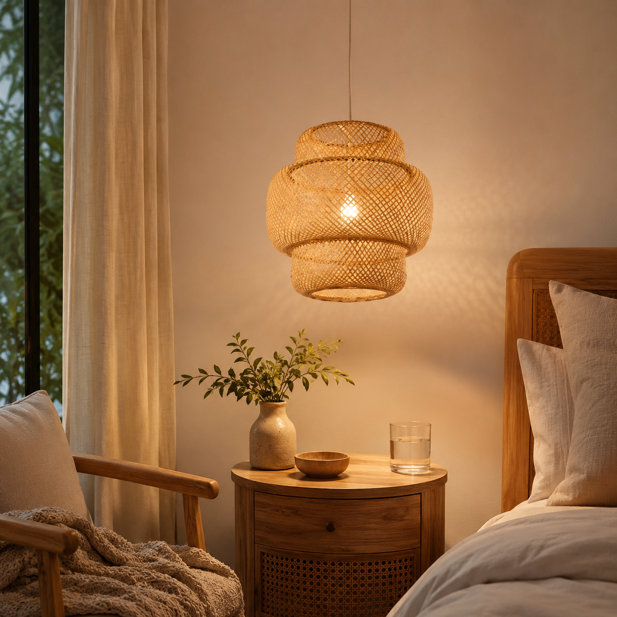 Lustre Pendente de Bambu - Rattan Lux