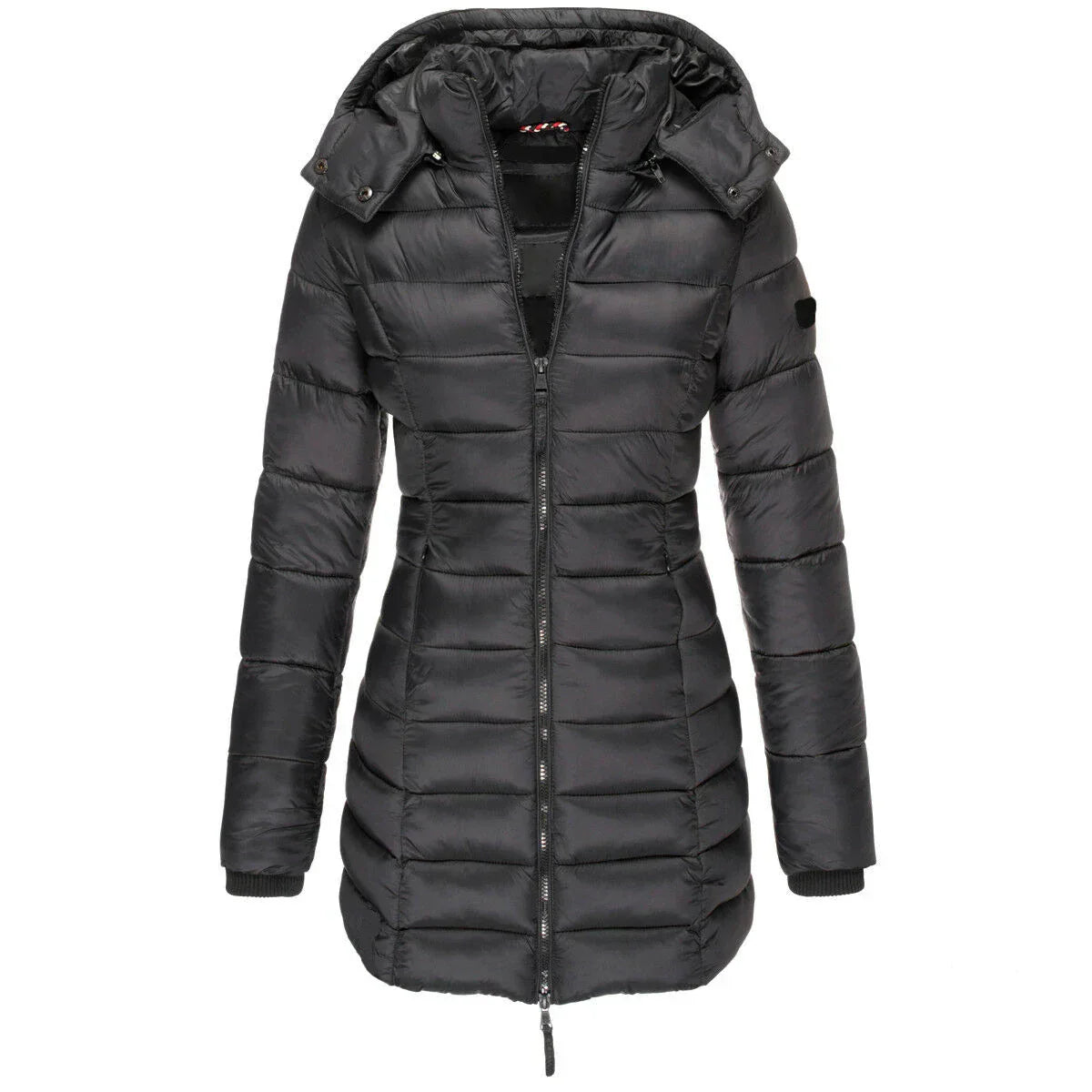 Casaco Feminino de Inverno com Capuz e Zíper - Acolhedor, Elegante e Leve