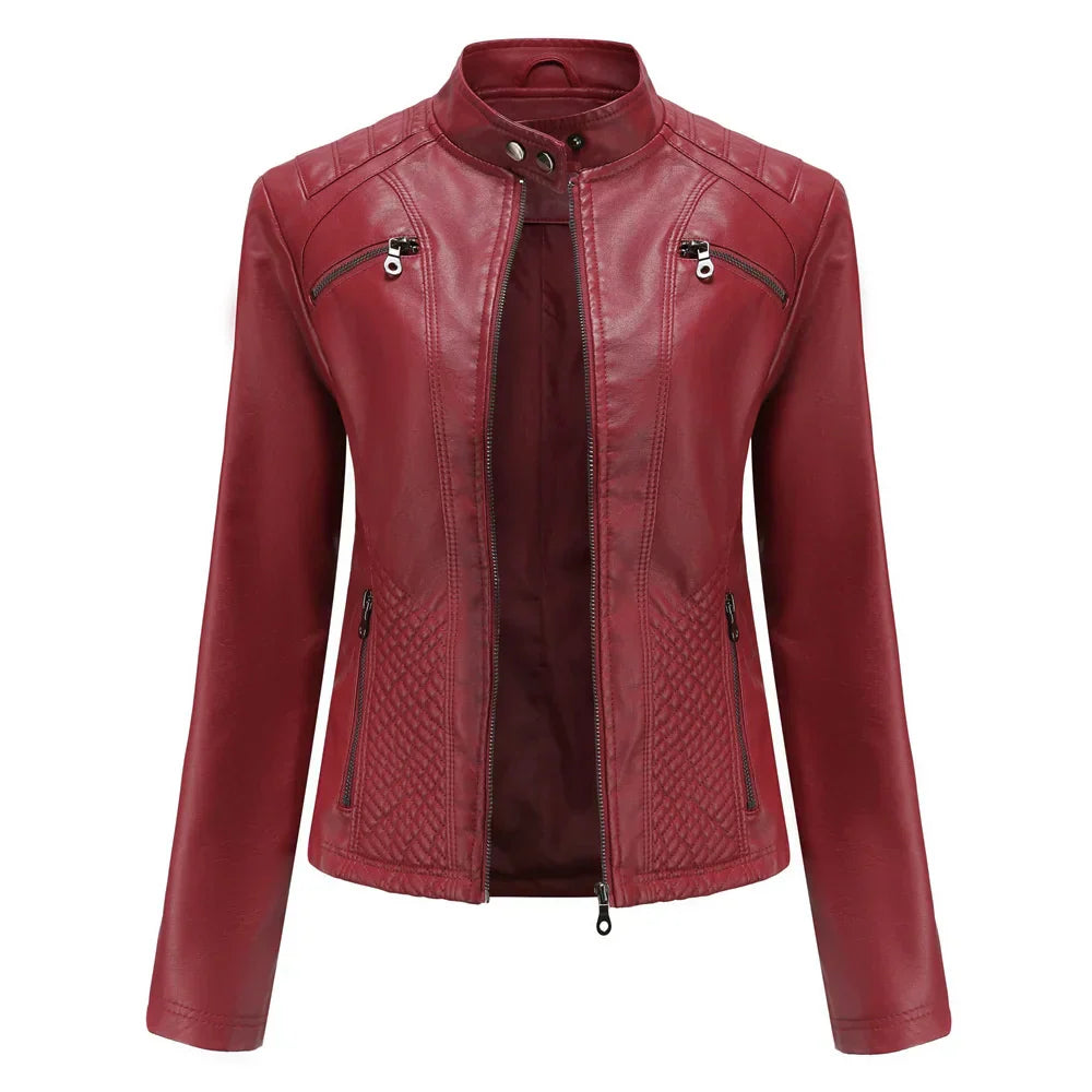 Jaqueta Feminina Casual com Zíper Estilo Streetwear
