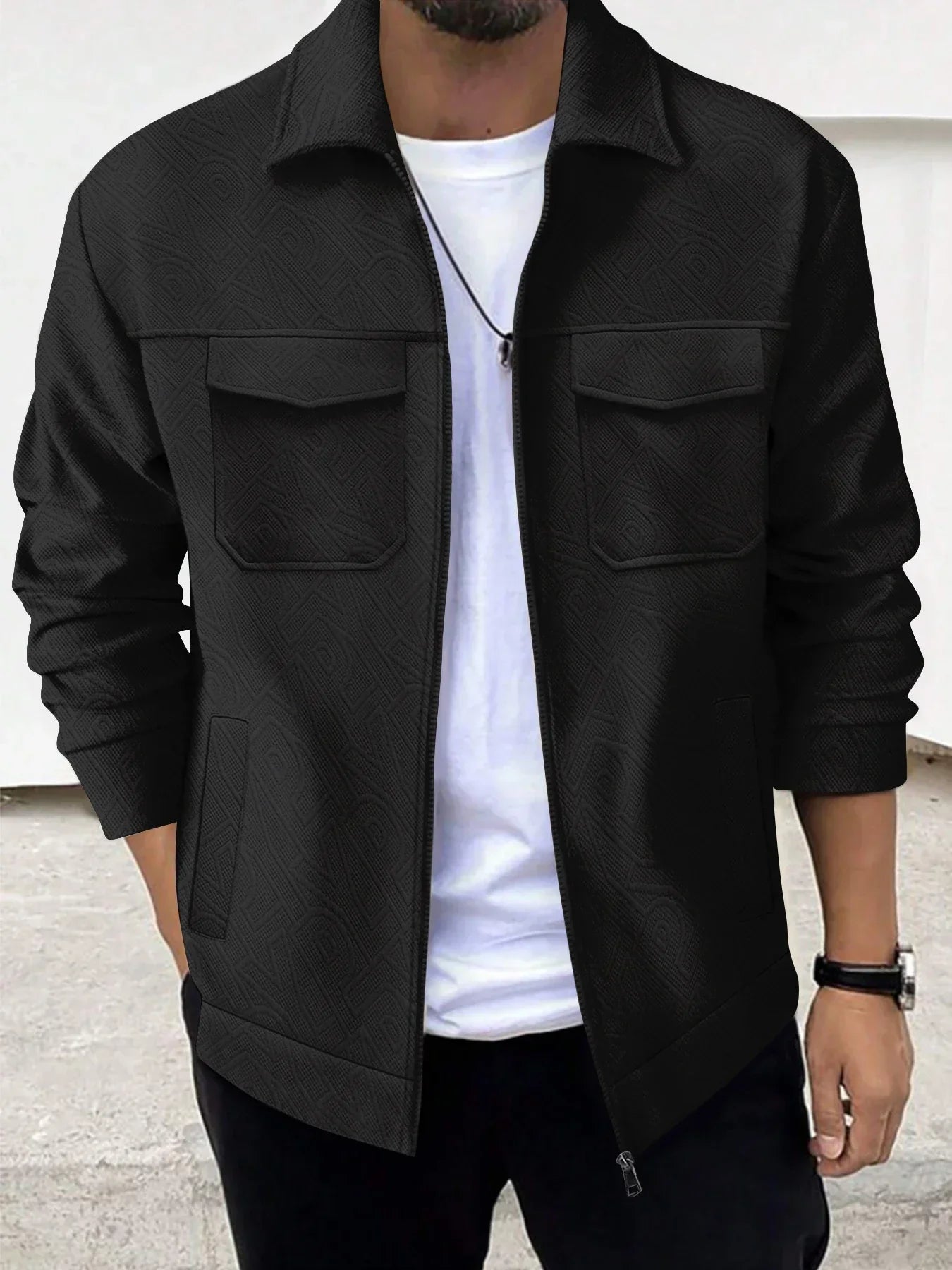 Casaco Masculino Para Inverno Gola Lapel