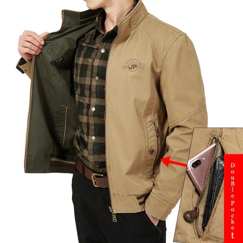 Casaco Masculino Militar Reversível de Algodão