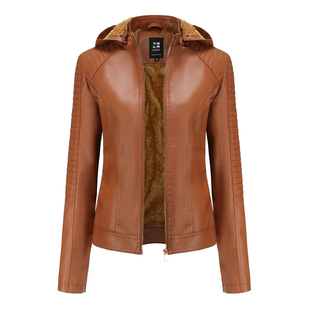Jaqueta Feminina Oversized com Capuz de Inverno
