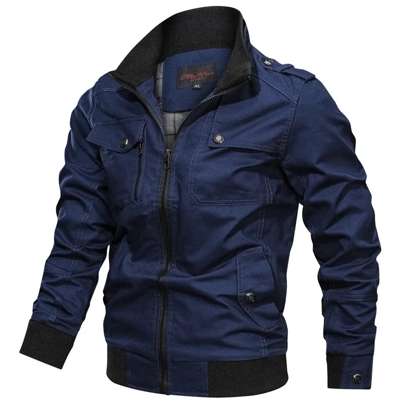 Jaqueta Masculina Casual Estilo Militar e Motociclístico