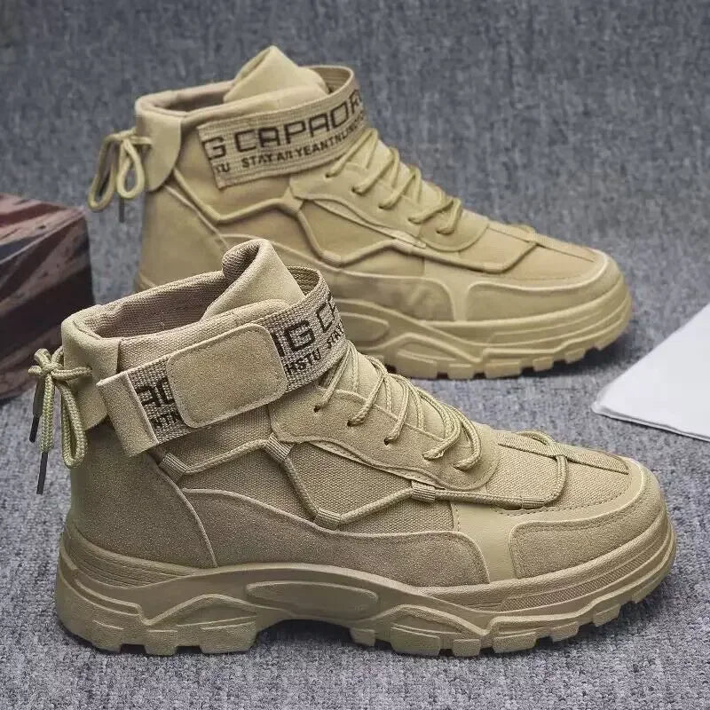 Bota Masculina Estilo Britânico Antiderrapante Confortável