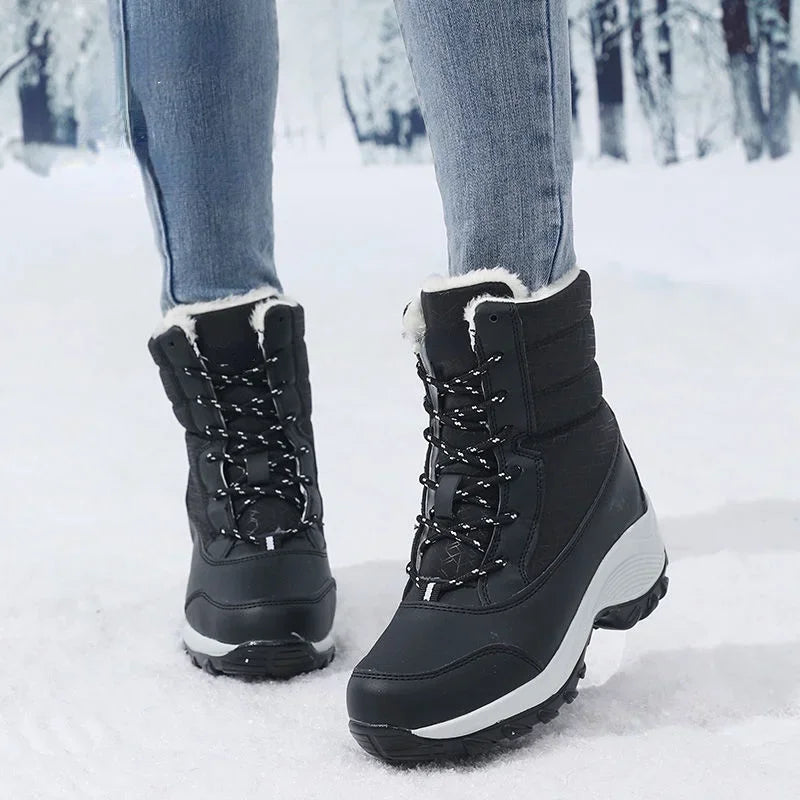 Bota Feminina com Plataforma Impermeável Antiderrapante - (Promoção de Inverno 2025)