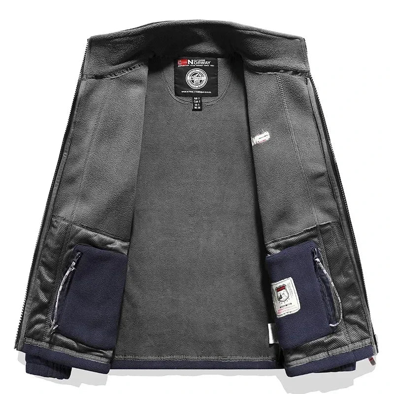 Jaqueta Masculina Polar Para Inverno com Bolsos