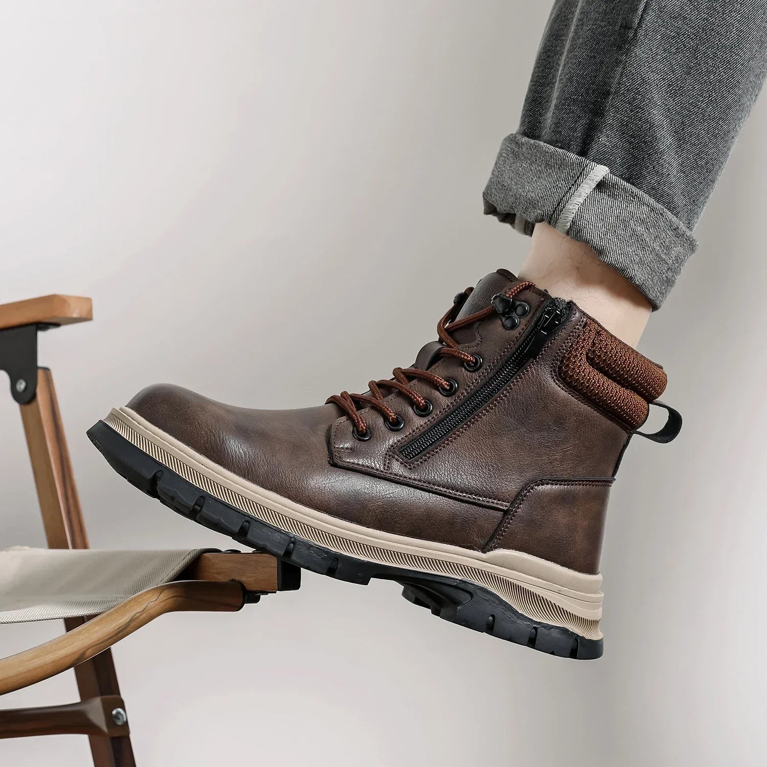 Bota Masculina Para Inverno Solado Antiderrapante