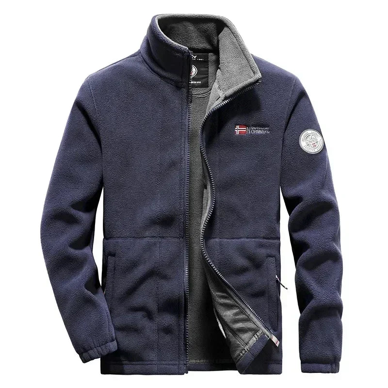 Jaqueta Masculina Polar Para Inverno com Bolsos