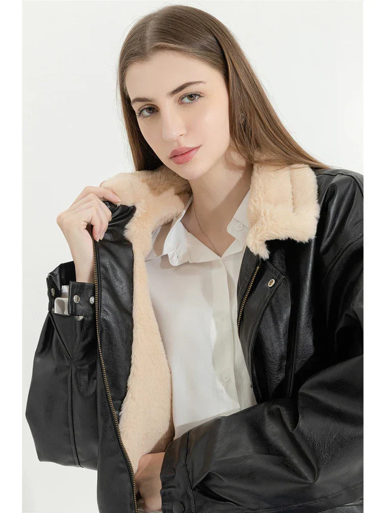 Jaqueta Feminina Para Inverno Estilo Vintage