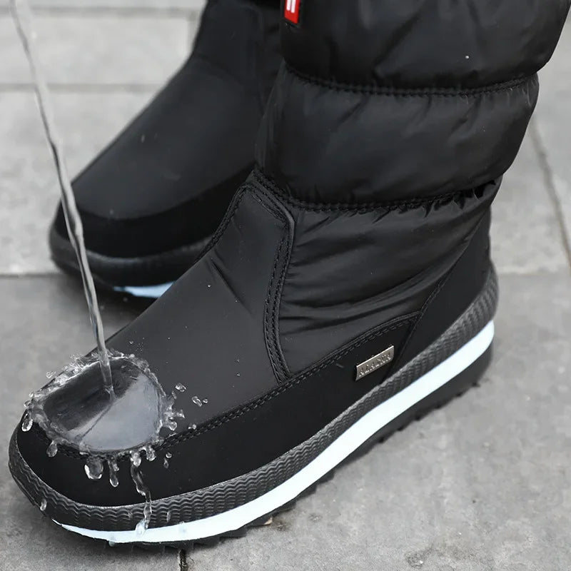 Bota Feminina Para Inverno Meio-Cano Impermeável