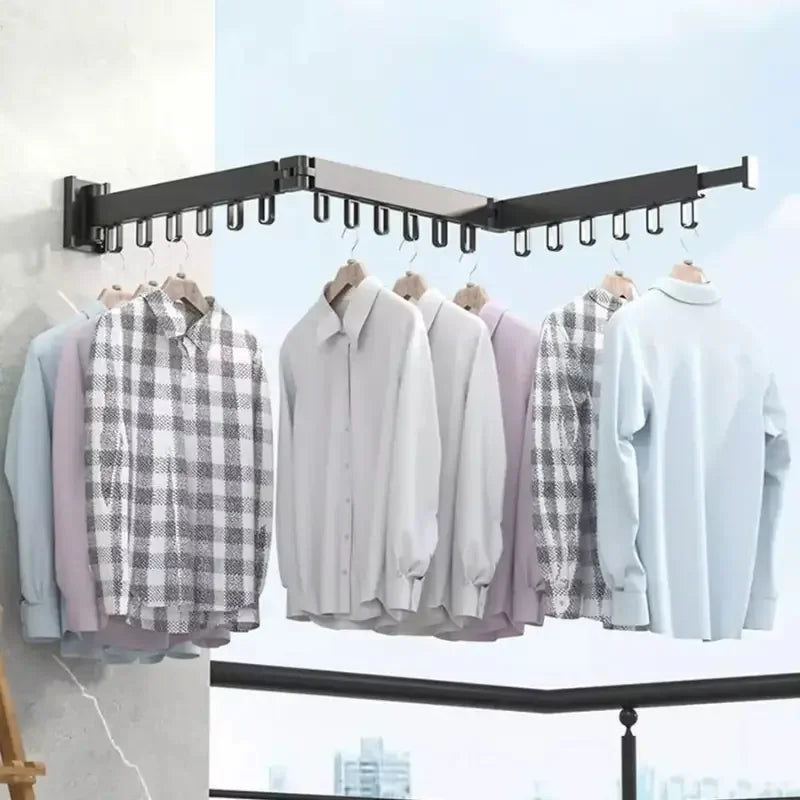 Varal Retrátil de Parede Compacto Zigzag para Roupas