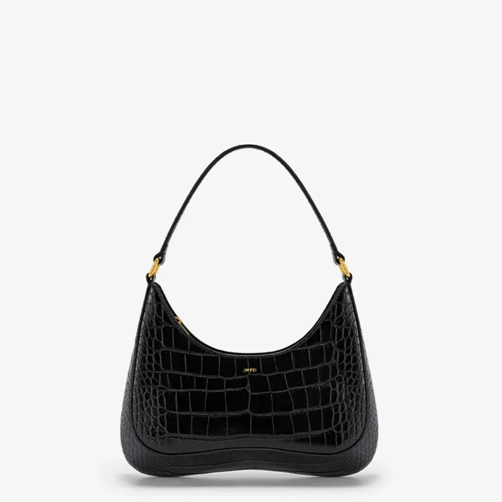 Bolsa Feminina De Ombro Com Padrão De Crocodilo