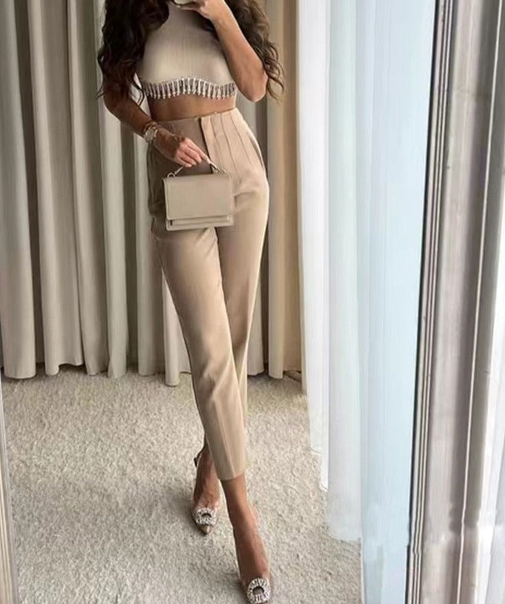 Calça Feminina Alfaiataria com Cintura Alta