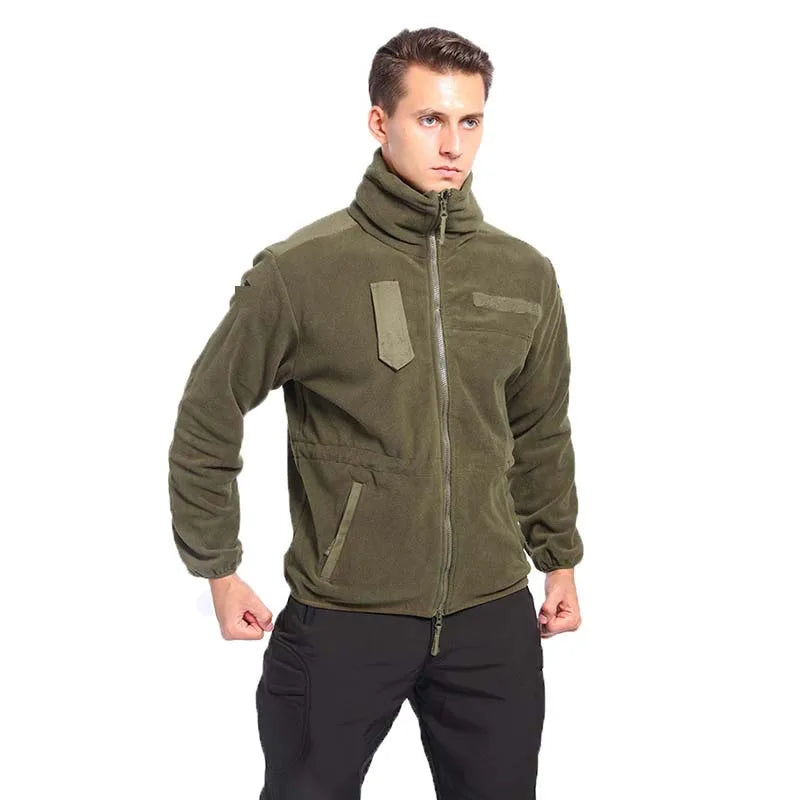 Jaqueta Masculina Tática com Forro Fleece e Zíper Frontal