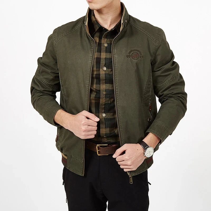Casaco Masculino Militar Reversível de Algodão