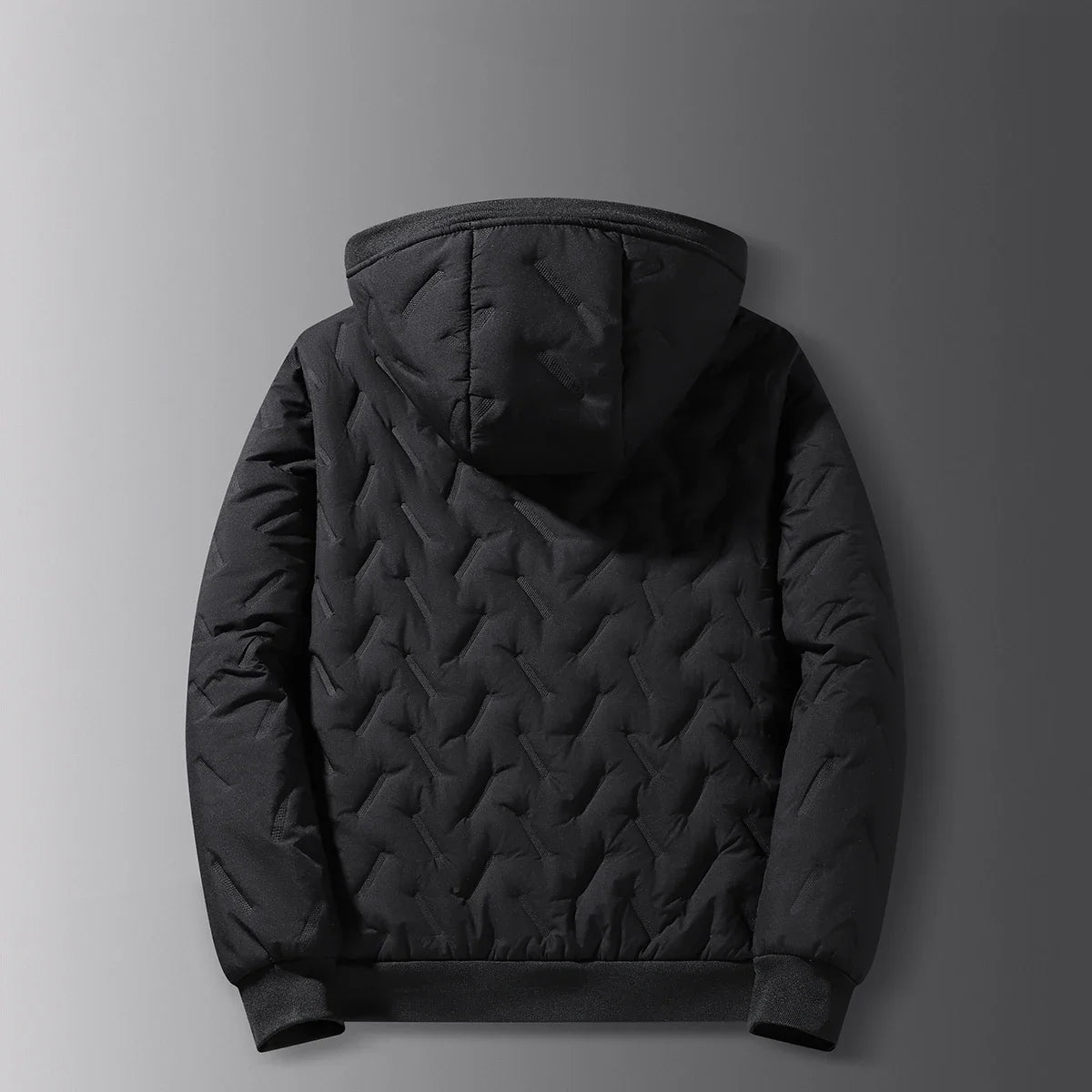 Casaco Masculino de Inverno com Capuz Forro Polar Gola Alta