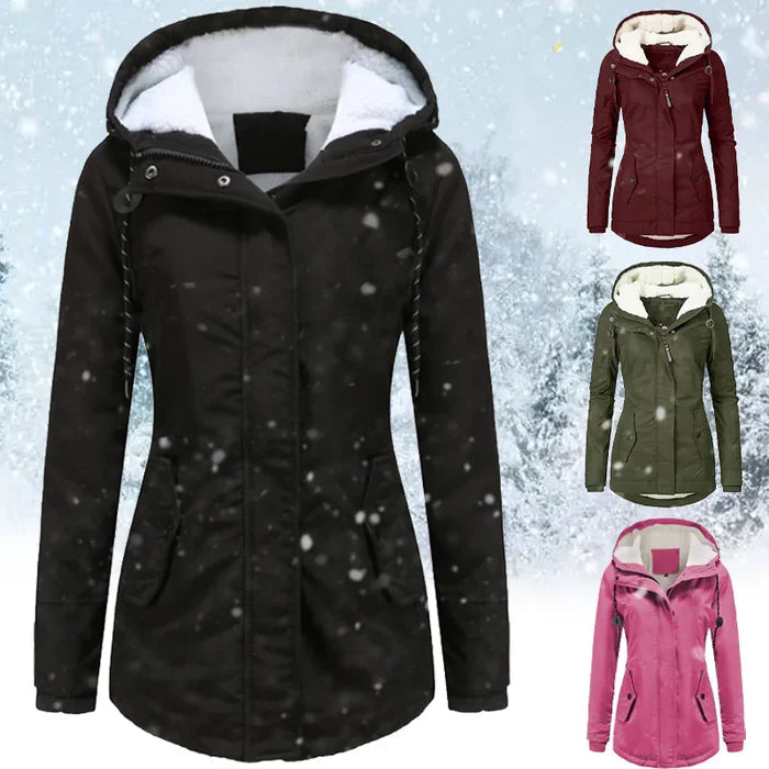 Jaqueta Parka Feminina Forrada com Lã para Inverno Glacier (PROMOÇÃO 2026)