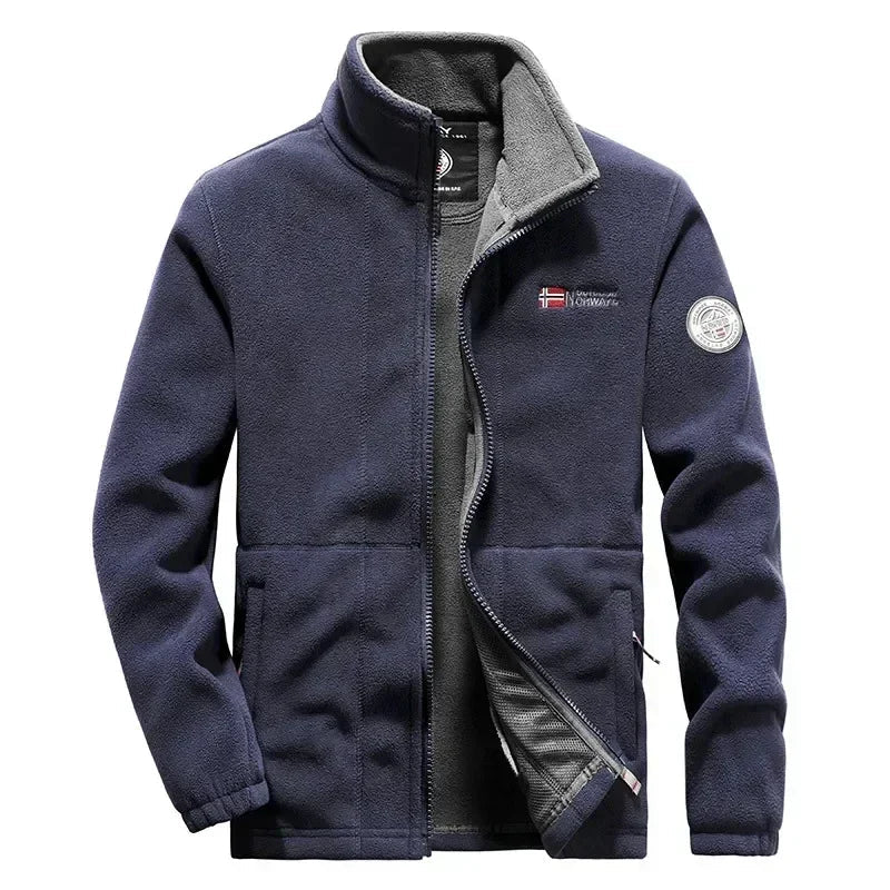Jaqueta Masculina Polar Para Inverno com Bolsos
