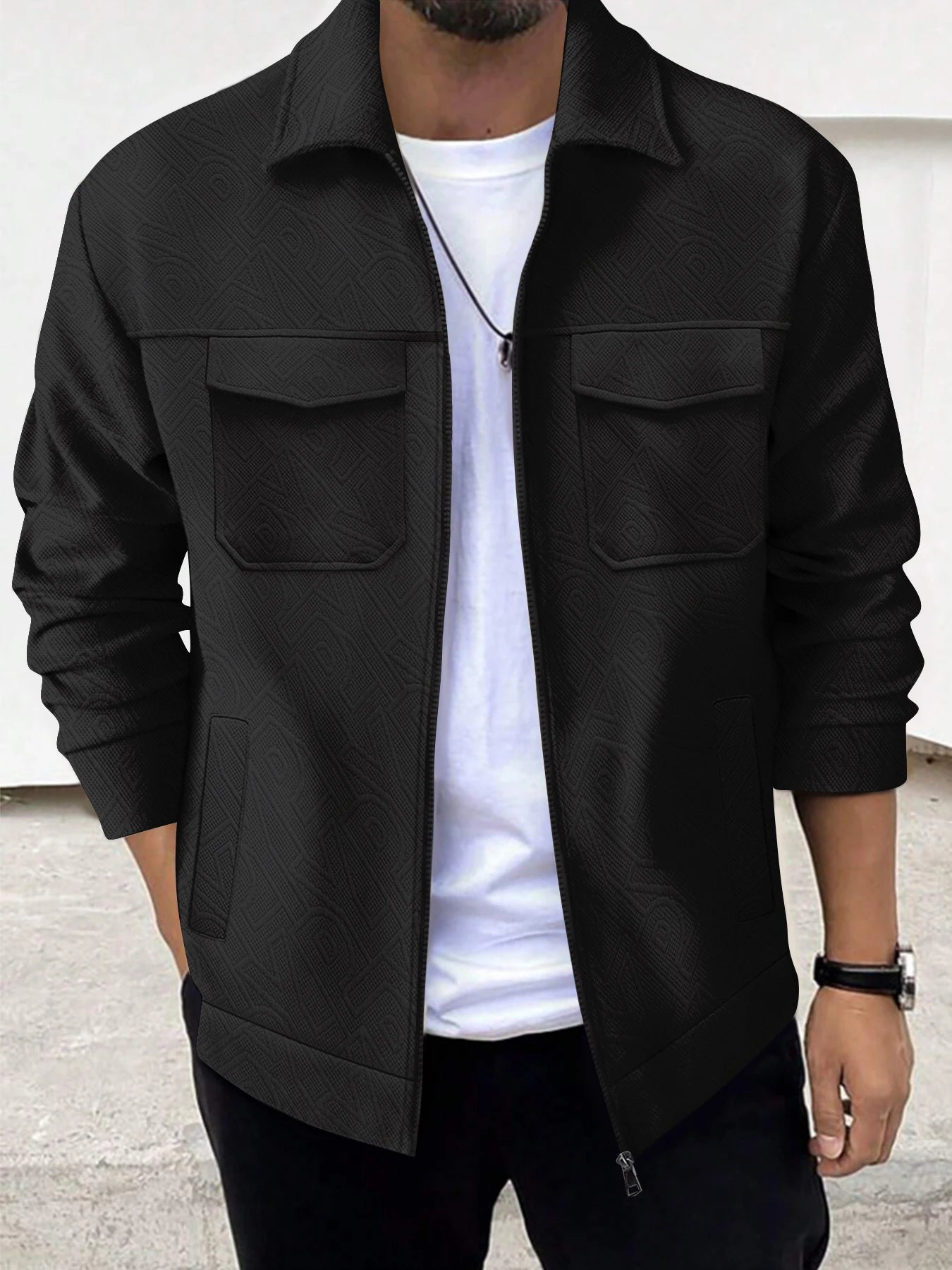 Casaco Masculino Para Inverno Gola Lapel
