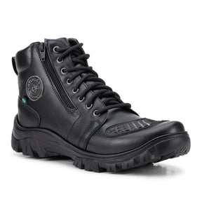 Bota Masculina Militar Biker com Zíper Lateral