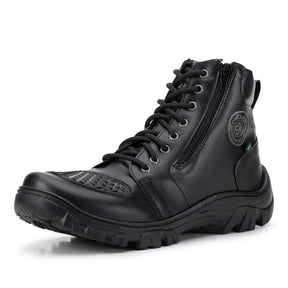 Bota Masculina Militar Biker com Zíper Lateral