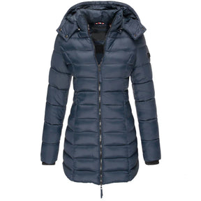Casaco Feminino de Inverno com Capuz e Zíper - Acolhedor, Elegante e Leve