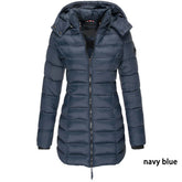 Casaco Feminino de Inverno com Capuz e Zíper - Acolhedor, Elegante e Leve