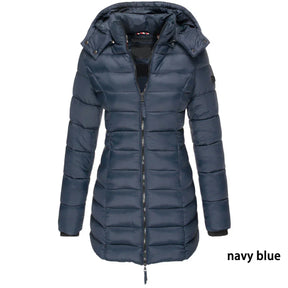 Casaco Feminino de Inverno com Capuz e Zíper - Acolhedor, Elegante e Leve