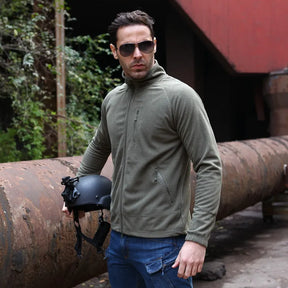 Jaqueta Masculina Militar Leve com Forro Fleece