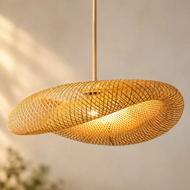 Lustre Pendente de Bambu - Quancim Lux