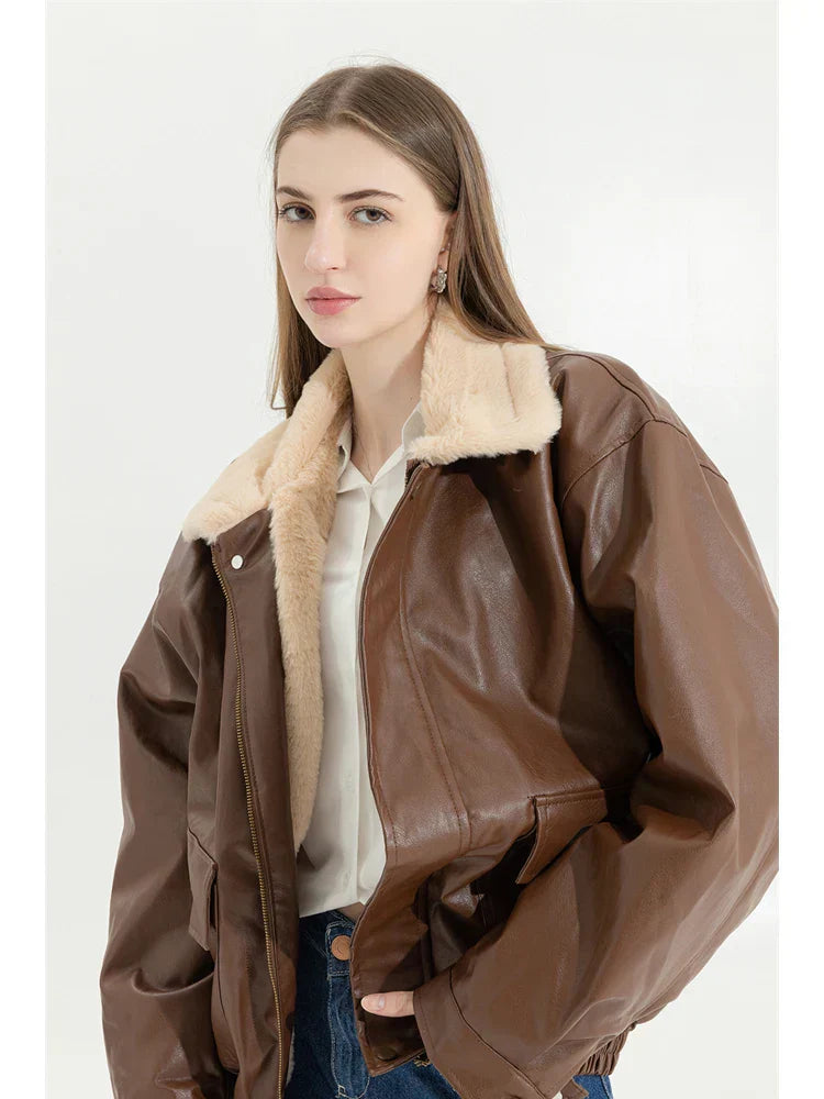Jaqueta Feminina Para Inverno Estilo Vintage