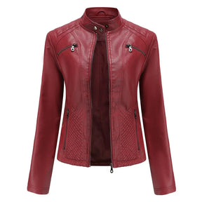 Jaqueta Feminina Casual com Zíper Estilo Streetwear