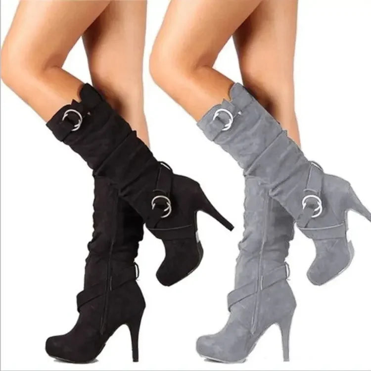 Bota Feminina Cano Alto Salto Fino (Promoção de Inverno 2025)