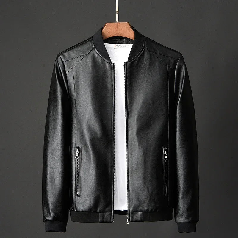 Jaqueta Masculina Estilo Motociclista Coreano