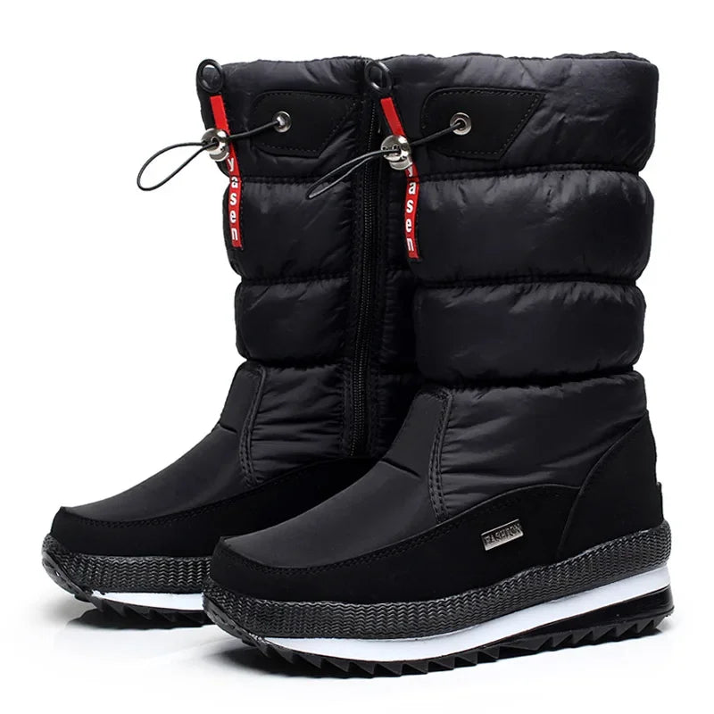 Bota Feminina Para Inverno Meio-Cano Impermeável