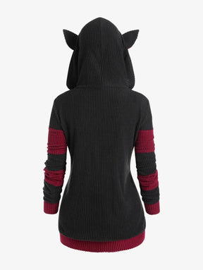 Casaco Feminino Para Inverno Capuz com Orelhinhas - (Promoção de Inverno 2025)