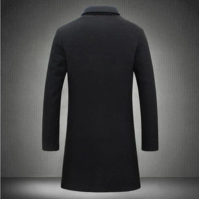Jaqueta Longa Masculina de Inverno Lã Premium