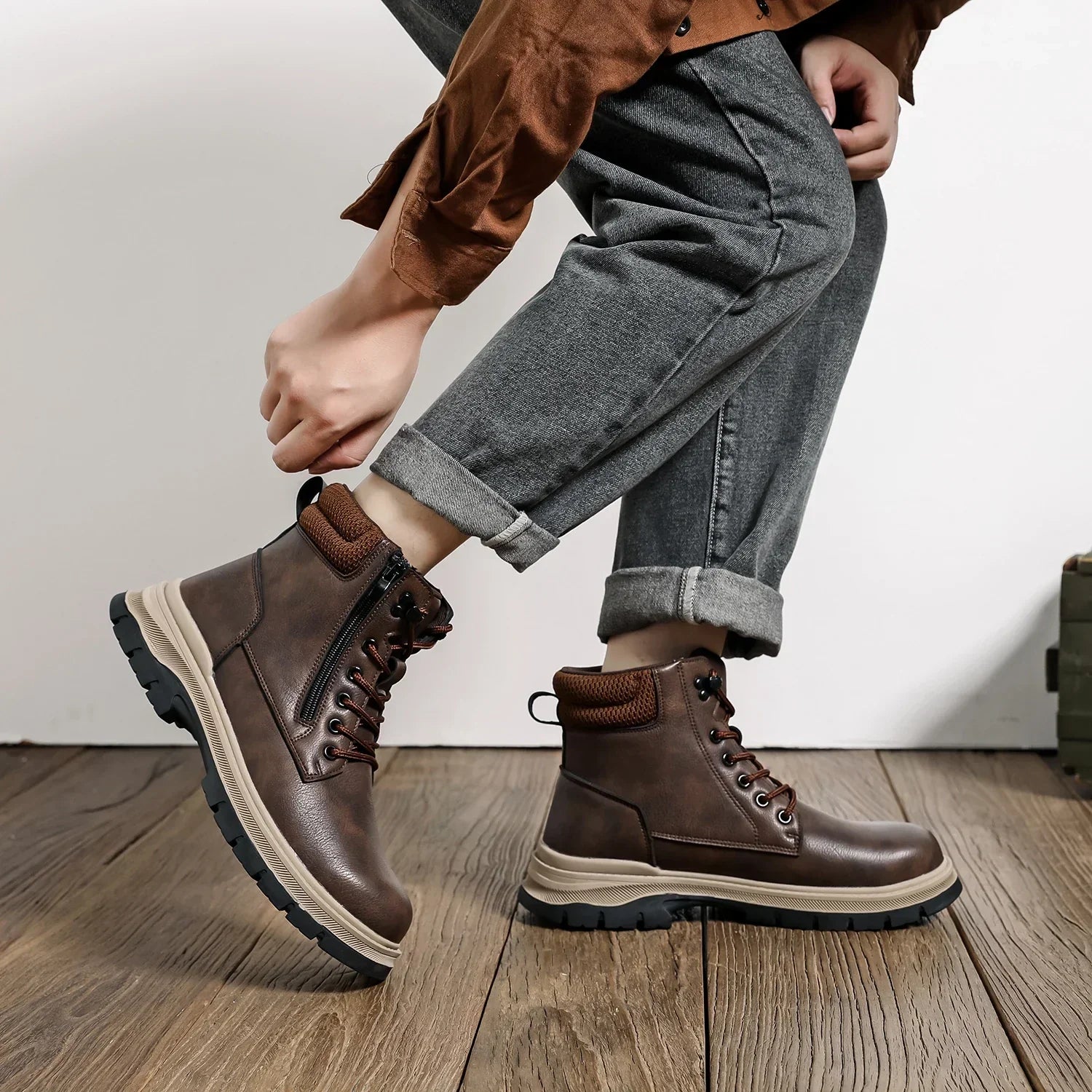 Bota Masculina Para Inverno Solado Antiderrapante