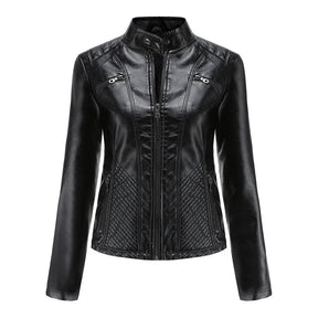 Jaqueta Feminina Casual com Zíper Estilo Streetwear