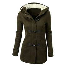 Casaco Feminino Básico com Capuz e Zíper - Sobretudo Casual para Outono/Inverno