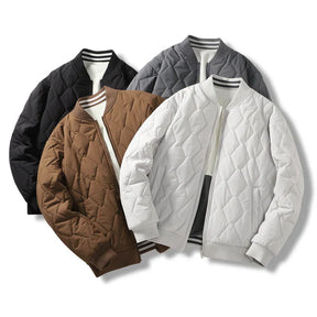 Casaco Masculino Puffer Dupla Face com Zíper