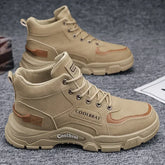 Bota Masculina de Cano Curto Estilo Britânico Antiderrapante Confortável