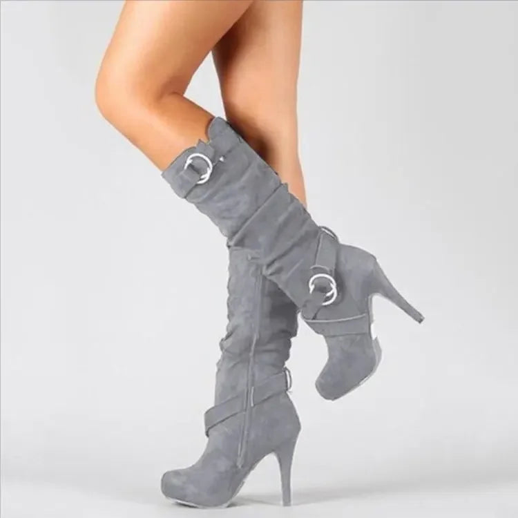 Bota Feminina Cano Alto Salto Fino (Promoção de Inverno 2025)