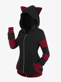 Casaco Feminino Para Inverno Capuz com Orelhinhas - (Promoção de Inverno 2025)