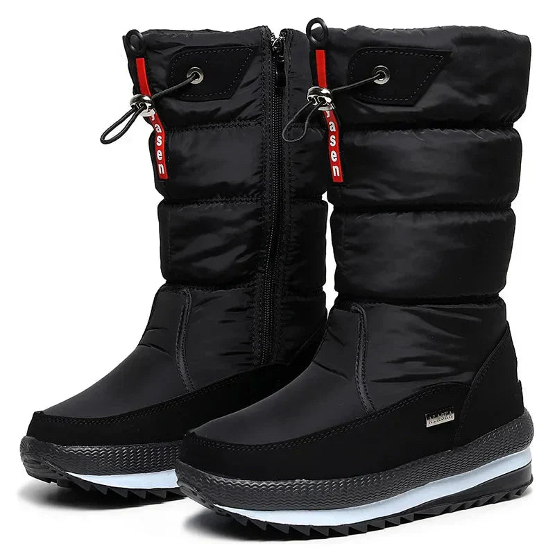 Bota Feminina Para Inverno Meio-Cano Impermeável