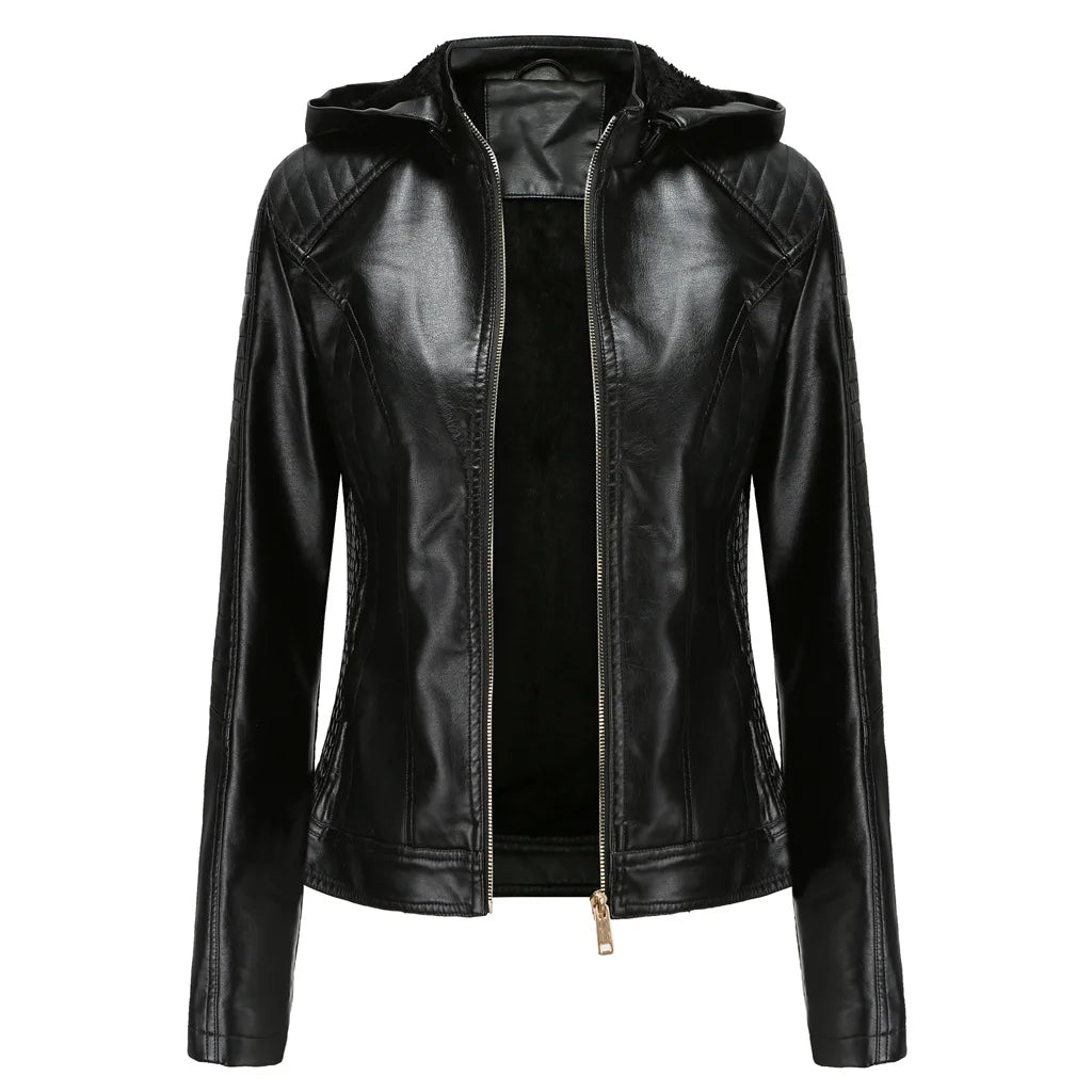 Jaqueta Feminina Oversized com Capuz de Inverno